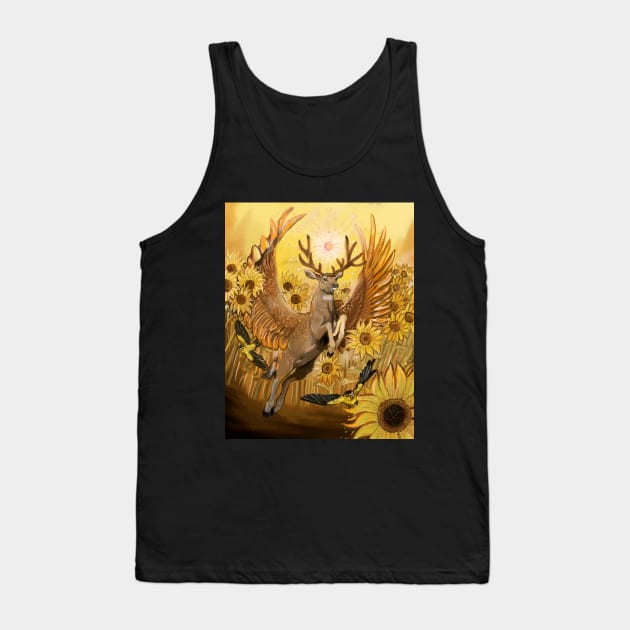 Feilds of Gold Mule Deer Tank Top by Shadowind